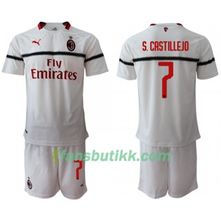 Fotballdrakt AC Milan S.Castillejo 7 Barn Bortetrøye 2018-2019 Kortermet